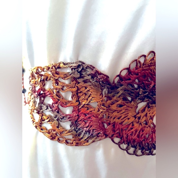 Vintage metal knit lace belt.